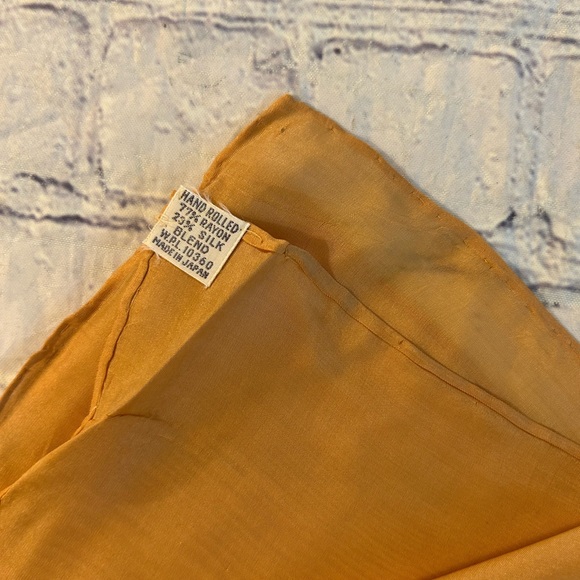 LOT OF (3) VINTAGE HAND ROLLED SILK SMALL SQUARE JAPAN MADE SCARVES - Picture 8 of 11